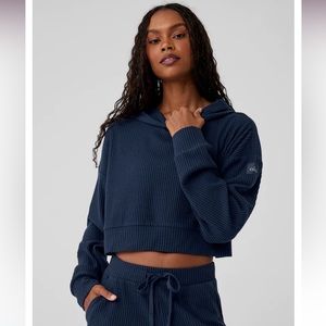 ALO Yoga Navy Blue Women's Muse Hoodie